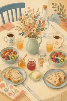 Sunlit Weekend Brunch Table for Two