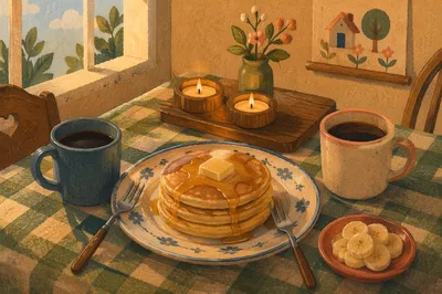 Cozy Weekend Brunch Table for Two