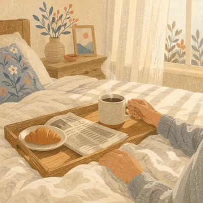 Cozy Weekend Coffee and Newspaper Morning