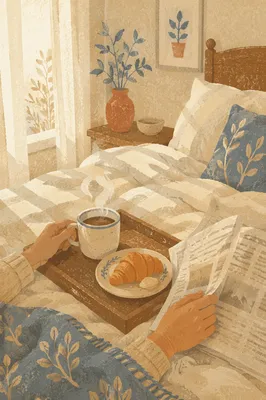 Cozy Weekend Coffee and Newspaper Morning