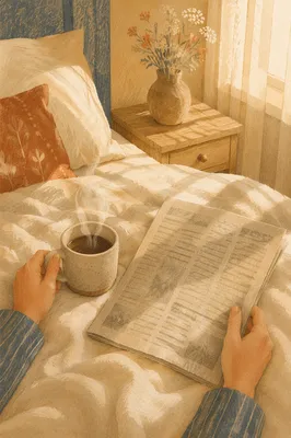 Cozy Weekend Coffee and Newspaper Morning