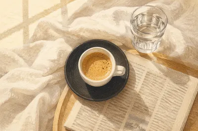 Weekend Coffee and Newspaper in Bed