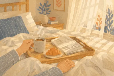 Cozy Weekend Coffee and Newspaper Morning