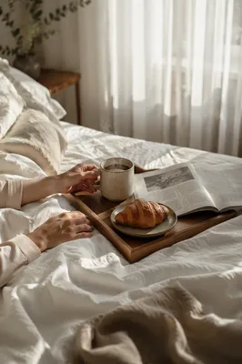 Cozy Weekend Morning Coffee in Bed