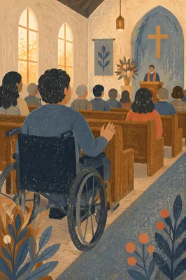 Wheelchair User in Church Sanctuary