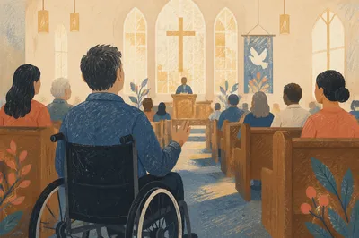 Wheelchair User in Church Sanctuary