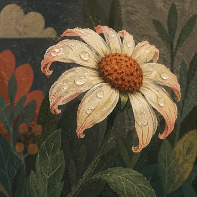 Wilted Flower Reviving After Gentle Watering