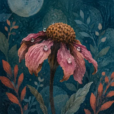 Wilted Flower Renewed by Gentle Water