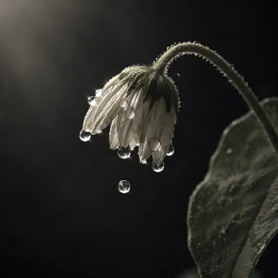 Wilted Flower Renewed by Morning Water