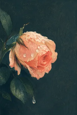 Reviving Wilted Rose with Morning Water Drops