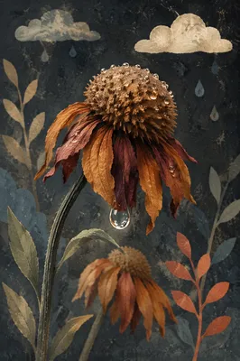 Wilted Flower Reviving After Gentle Watering