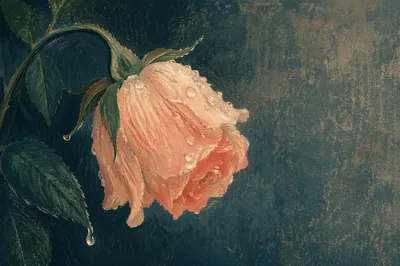 Reviving Wilted Rose With Water Drops