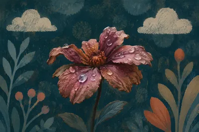 Wilted Flower Renewed by Gentle Water