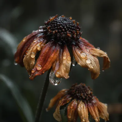 Wilted Flower Reviving After Gentle Watering