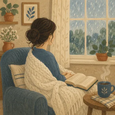 Cozy Morning Bible Reflection by Window