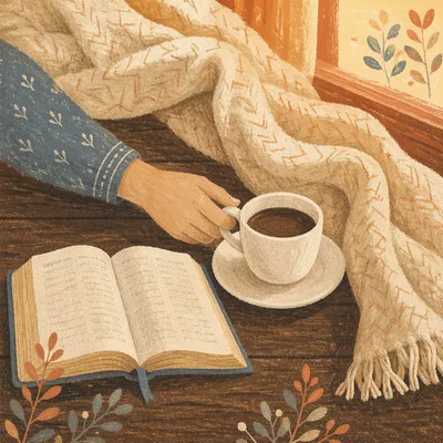 Cozy Bible Quiet Time with Coffee