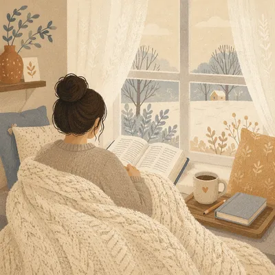 Cozy Morning Bible Quiet Time by Window