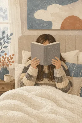 Cozy Morning Bible Reading Under Sherpa Blanket