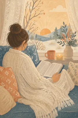 Cozy Morning Bible Devotion by Window