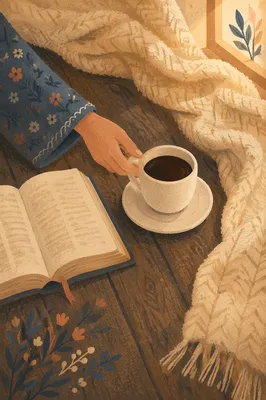 Cozy Bible Quiet Time with Coffee
