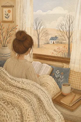 Cozy Morning Bible Devotion by Window