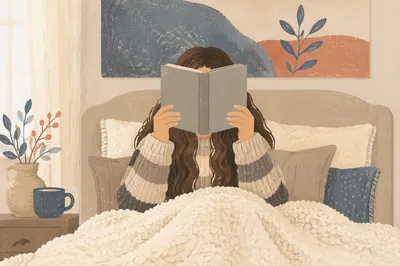 Cozy Morning Bible Quiet Time in Bed