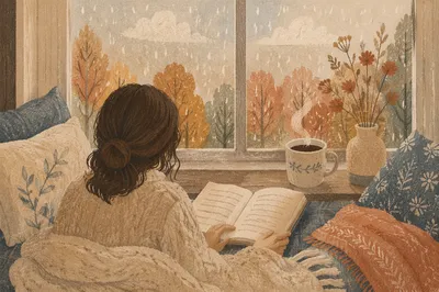 Cozy Morning Bible Quiet Time by Window