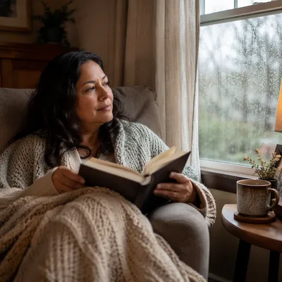 Peaceful Morning Bible Reading by Window