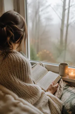 Cozy Morning Bible Devotion by Window