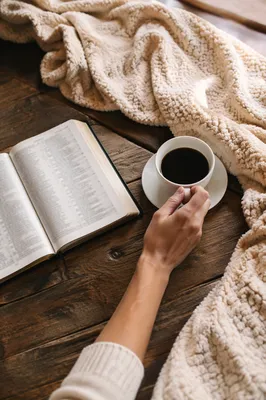 Cozy Morning Bible and Coffee Quiet Time