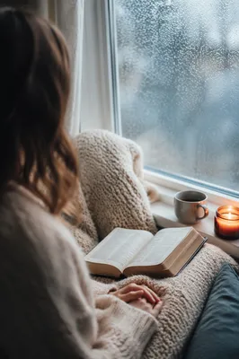 Cozy Morning Bible Quiet Time by Window