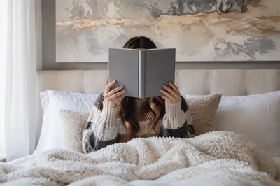Cozy Morning Bible Reading in Bed