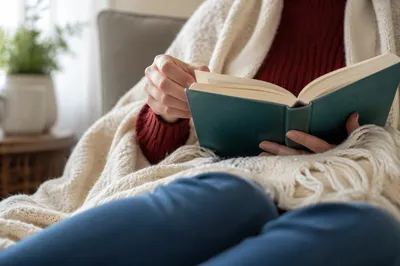 Cozy Woman Quiet Time with Bible