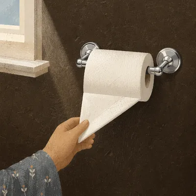 Quiet Bathroom Tissue Moment of Comfort