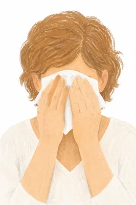Woman Wiping Tears in Quiet Comfort