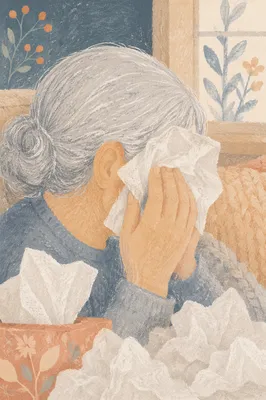 Older Woman Finding Comfort Through Tears