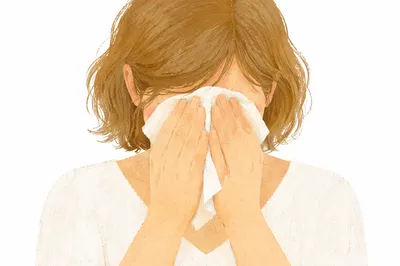 Woman Wiping Tears in Quiet Comfort