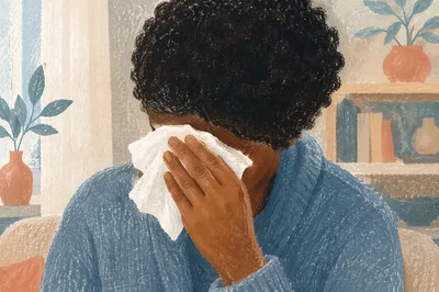Comforting Moment of Tears and Healing