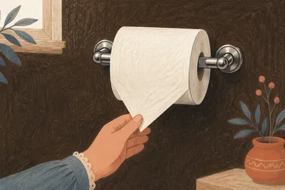 Woman Reaching for Tissue in Quiet Comfort