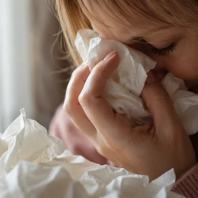 Woman Wiping Tears in Quiet Comfort