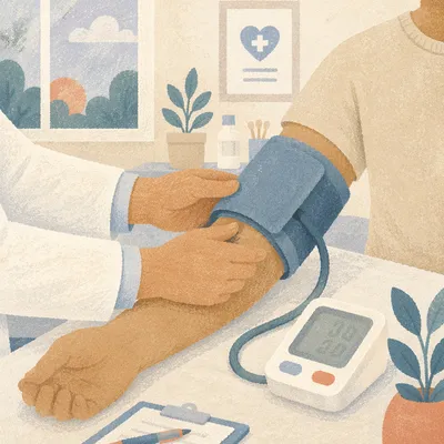 Calm Blood Pressure Check in Clinic