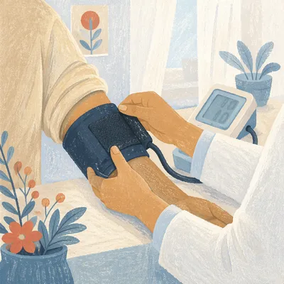 Calm Blood Pressure Check in Clinic