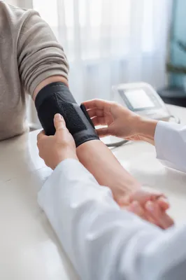 Calm Blood Pressure Check in Clinic