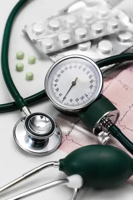 Blood Pressure Check Medical Desk Setup