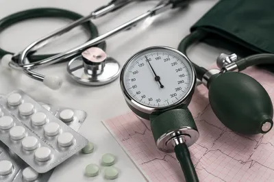 Blood Pressure Check Medical Exam Setup