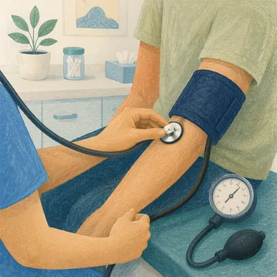 Nurse Checking Patient Blood Pressure Close-Up