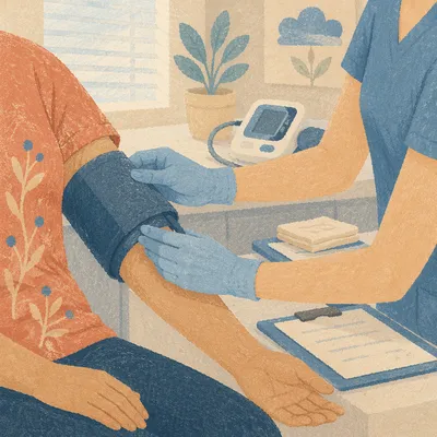 Routine Blood Pressure Check with Gentle Care