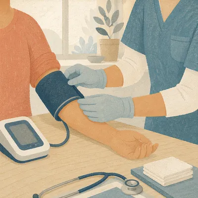 Routine Blood Pressure Check in Clinic