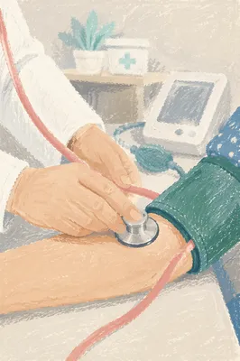 Nurse Checking Patient Blood Pressure Close Up