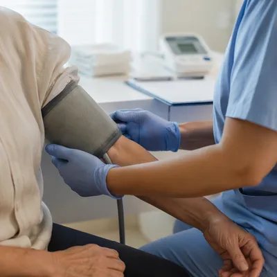 Routine Blood Pressure Check With Nurse